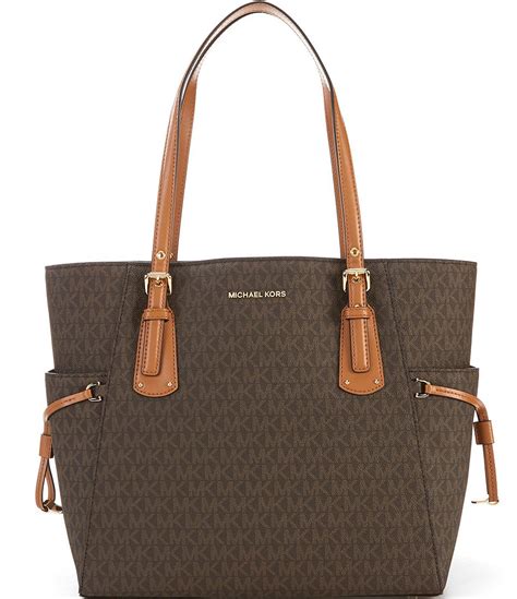 michael kors purse signature voyager signature 2|Michael Kors shopper tote.